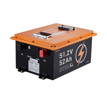 48V 52AH Lithium Golf Cart Battery with 15A Charger Lifepo4 Battery Kit Trolling Motors