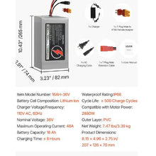 36V Electric Scooter Battery 16Ah Ebike Lithium Battery Pack with 30A BMS Charger