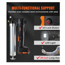 20-Volt 10,000 PSI Electric Grease Gun Kit Professional High Pressure Battery Powered Grease Gun with Carrying Case