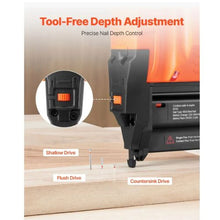 Cordless Brad Nailer 18 Gauge 20V Battery Powered Nail Gun with 500 pcs Nails