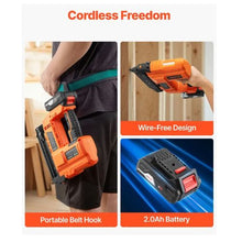Cordless Brad Nailer 18 Gauge 20V Battery Powered Nail Gun with 500 pcs Nails