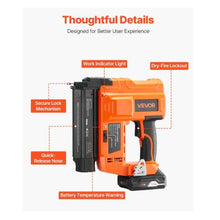 Cordless Brad Nailer 18 Gauge 20V Battery Powered Nail Gun with 500 pcs Nails