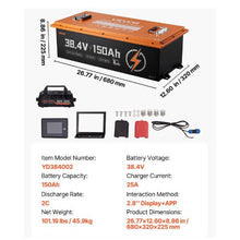 36V 150AH Lithium Golf Cart Battery with 25A Charger Lifepo4 Battery Kit 250A BMS Trolling Motors