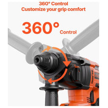 20V Brushless Cordless Hammer Drill Lithium-Ion 1.1 Inch Rotary Hammer Driver,SDS-Plus Electric Lightweight Power Tool Kit with Battery and Charger