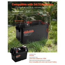 12V/24V Marine Batteries Case with PP Shell and Dual Straps,SmartBatteries Case,Suitable for Trolling Motor