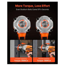 3/8 Inch 20V Electric Impact Wrench with Brushless Motor 4Ah Battery Charger
