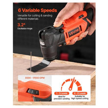 20V Oscillating Multi Tool Kit with 6 Variable Speeds 2.0Ah Battery Pack & Charger