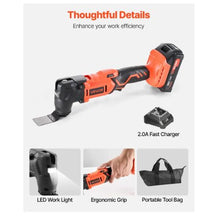 20V Oscillating Multi Tool Kit with 6 Variable Speeds 2.0Ah Battery Pack & Charger