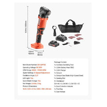 20V Oscillating Multi Tool Kit with 6 Variable Speeds 2.0Ah Battery Pack & Charger