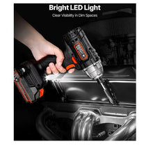 1/4 Inch 2800 RPM Max Speed 20V Powerful Motor Electric Cordless Impact Driver Kit with Battery and Charger