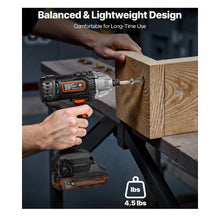 1/4 Inch 2800 RPM Max Speed 20V Powerful Motor Electric Cordless Impact Driver Kit with Battery and Charger