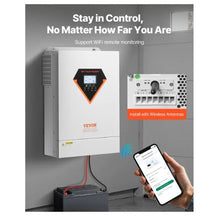 6000W All in One Pure Sine Wave Power Inverter Charger 48V DC to Single Phase for Off-Grid System Lead Acid Lithium Battery