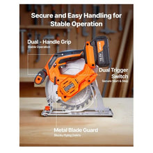 Cordless Circular Saw 7-1/4 inch Blade 5000 RPM Speed Brushless Motor Electric Circular Saw Kit with Battery and Charger