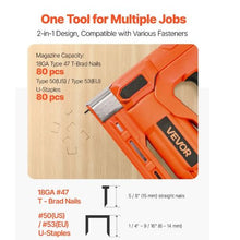 Cordless Brad Nailer 2-in-1 Nail Gun Staple Gun ncludes 1000 Pcs Staples and 1000 Pcs Nails with Battery and Charger