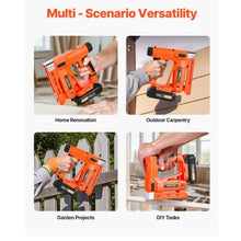 Cordless Brad Nailer 2-in-1 Nail Gun Staple Gun ncludes 1000 Pcs Staples and 1000 Pcs Nails with Battery and Charger