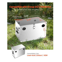 Group 24/31 Trolling Motor Battery Box Marine Batteries Case with Lock Boats & Trolling Motors