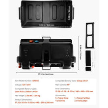 Group 24/27 Trolling Motor Battery Box 12V/24V Marine Batteries Case with PP Shell and Dual Straps