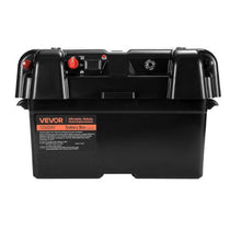 Group 24/27 Trolling Motor Battery Box 12V/24V Marine Batteries Case with PP Shell and Dual Straps