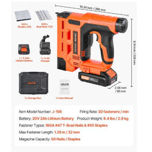 2-in-1 Nail Gun Staple Gun Includes 500 Pcs Staples and 500 Pcs Nails with Battery and Charger