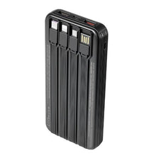 Portable Charger with Built-in Cables 10000 mAh Travel Battery Pack 6 Outputs 3 Inputs Fast Charging Power Bank