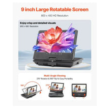 Portable DVD Player 4 Hours Built-in Rechargeable Battery AC Power Adapter Remote Control
