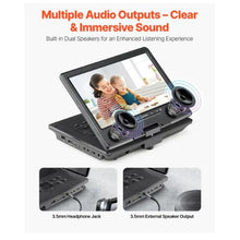 Portable DVD Player 4 Hours Built-in Rechargeable Battery AC Power Adapter Remote Control