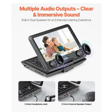 Portable DVD Player 4 Hours Built-in Rechargeable Battery Dual Speakers Remote Control AC Power Adapter