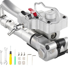 Pneumatic Strapping Tool Packaging Strapping Machine Handheld Baler Automatic Packaging Machine with 3500N Max Tension Portable Banding Strapping Kit