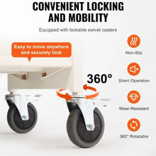 39.4" x 20.1" x 49.2" Rolling Book Cart  Double Sided W-Shaped Sloped Shelves with 4-Inch Lockable Wheels
