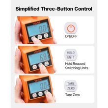 Digital Crane Scale Handheld Hanging Scale with Cast Aluminum Case & LCD Display Auto-Off Setting for Farm Hunting Fishing Orange