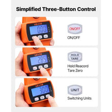 Digital Crane Scale Handheld Hanging Scale with Cast Aluminum Case & LCD Display Portable Design for Farm Hunting Fishing