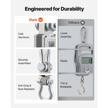 Digital Crane Scale Heavy Duty Industrial Hanging Scale with Cast Aluminum Case & LCD Display