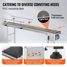 Belt Conveyor 59 x 15.7 inch Conveyor Table Heavy Duty Stainless Steel Motorized Belt Conveyor  for Inkjet Coding Applications Powered PVC Belt