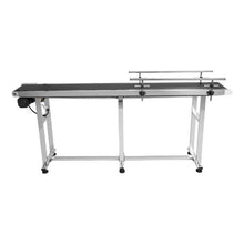 Belt Conveyor 71 x 7.8 inch Conveyor Table Heavy Duty Stainless Steel Motorized Belt Conveyor for Inkjet Coding Applications Powered PVC Belt
