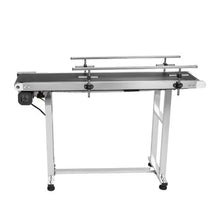 Belt Conveyor 47 x 7.8 inch Conveyor Table Heavy Duty Stainless Steel Motorized Belt Conveyor for Inkjet Coding Applications Powered PVC Belt