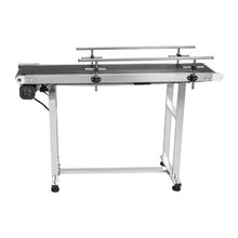Belt Conveyor 47 x 7.8 inch Conveyor Table Heavy Duty Stainless Steel Motorized Belt Conveyor for Inkjet Coding Applications Powered PVC Belt