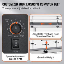 Belt Conveyor 59 x 23.6 inch Conveyor Table Heavy Duty Stainless Steel Motorized Belt Conveyor for Inkjet Coding Applications Powered PVC Belt