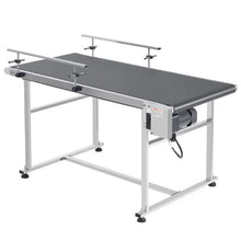 Belt Conveyor 59 x 23.6 inch Conveyor Table Heavy Duty Stainless Steel Motorized Belt Conveyor for Inkjet Coding Applications Powered PVC Belt
