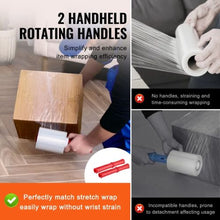 Stretch Film 5 inches x 1000 feet Industrial Strength Clear Durable Stretch Wrap Roll  Heavy Duty Shrink Film Stretch Wrap with Handles for Pallet