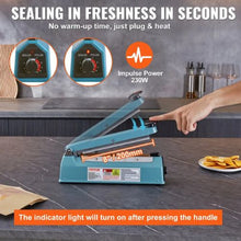 8 Inch  Manual Heat Seal Machine with Adjustable Heating Mode Iron Shrink Wrap Bag Sealers for Plastic Mylar PE PP Bags