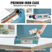 8 Inch  Manual Heat Seal Machine with Adjustable Heating Mode Iron Shrink Wrap Bag Sealers for Plastic Mylar PE PP Bags