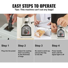 8 Inch Manual Heat Sealing Machine with Adjustable Heating Mode Aluminum Shrink Wrap Bag Sealers for Plastic Mylar PE PP Bags