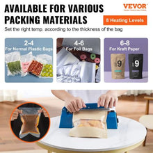 8 Inch Manual Heat Seal Machine with Adjustable Heating Mode ABS Shrink Wrap Bag Sealers for Plastic Mylar PE PP Bags