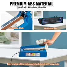 8 Inch Manual Heat Seal Machine with Adjustable Heating Mode ABS Shrink Wrap Bag Sealers for Plastic Mylar PE PP Bags