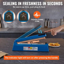12 Inch Manual Heat Seal Machine with Adjustable Heating Mode ABS Shrink Wrap Bag Sealers for Plastic Mylar PE PP Bags