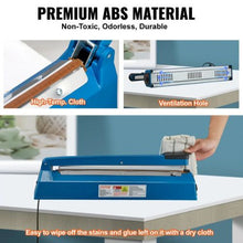 16 Inch Manual Heat Seal Machine with Adjustable Heating Mode ABS Shrink Wrap Bag Sealers for Plastic Mylar PE PP Bags