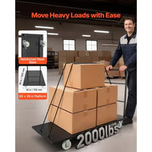 Heavy Duty Platform Truck Industrial Steel Flatbed Cart with Swivel Wheels and Handle Platform Hand Push Truck Dolly