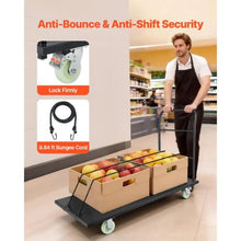 Heavy Duty Platform Truck Industrial Steel Flatbed Cart with Swivel Wheels and Handle Platform Hand Push Truck Dolly