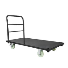 Heavy Duty Platform Truck Industrial Steel Flatbed Cart with Swivel Wheels and Handle Platform Hand Push Truck Dolly for Luggage Moving