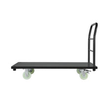 Heavy Duty Platform Truck Industrial Steel Flatbed Cart with Swivel Wheels and Handle Platform Hand Push Truck Dolly for Luggage Moving